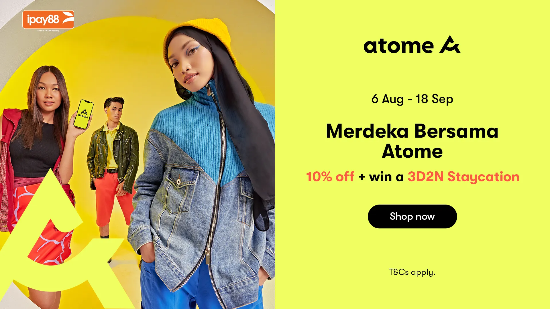 Merdeka bersama Atome - Buy Now Pay Later Malaysia iPay88