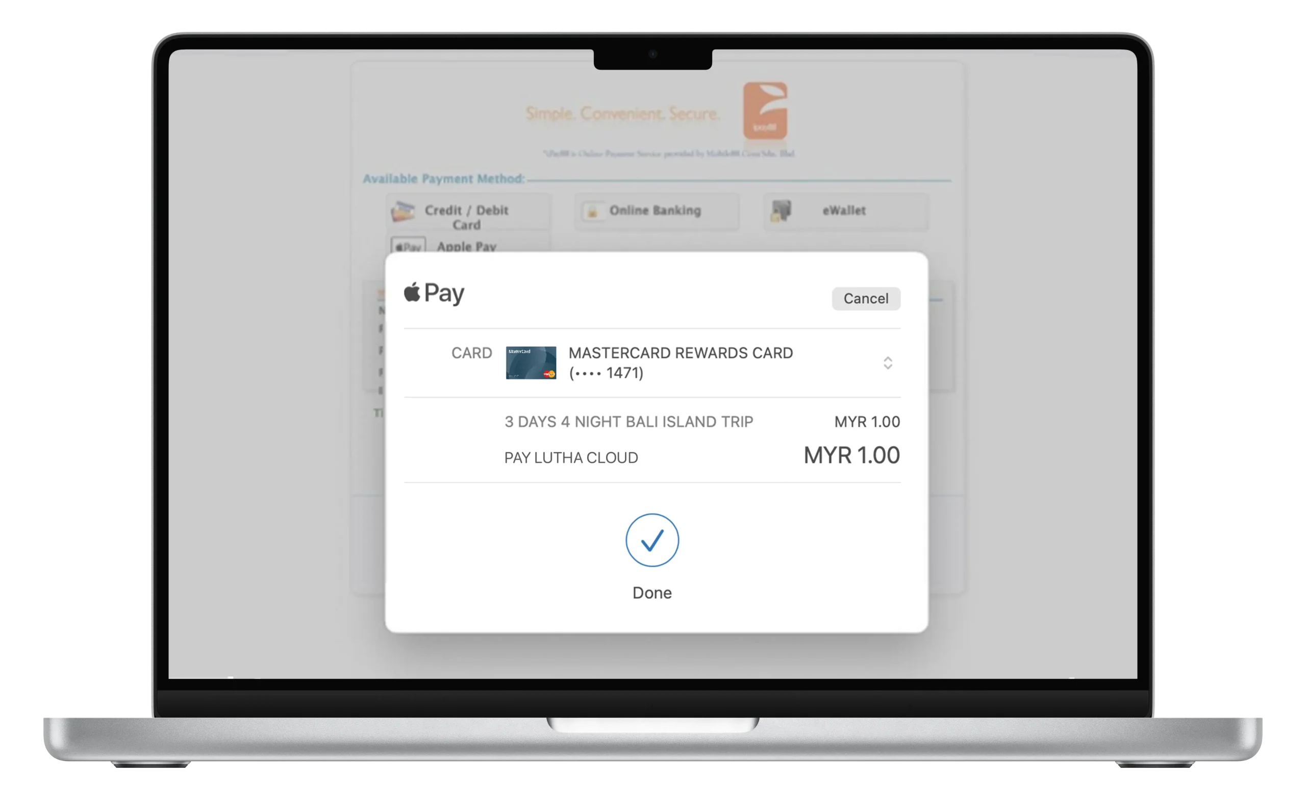 Apple Pay Web Step 3 Done - iPay88